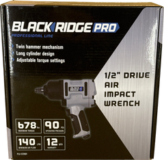 BLACK RIDGE - Pro Air Impact Wrench - 1/2” Drive