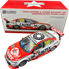 ClassicCarlectables - 1:18 2017 Craig Lowndes & Steven Richard’s - Sandown Retro Round Livery - Holden VF Commodore