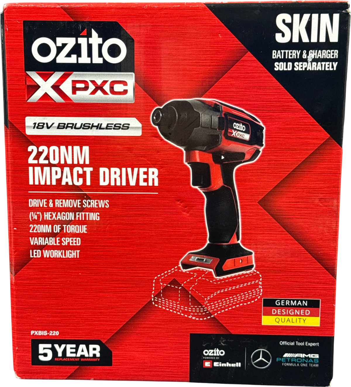 OZITO - PXC 18V 220NM Impact Driver - PXBIS-220 - Skin Only