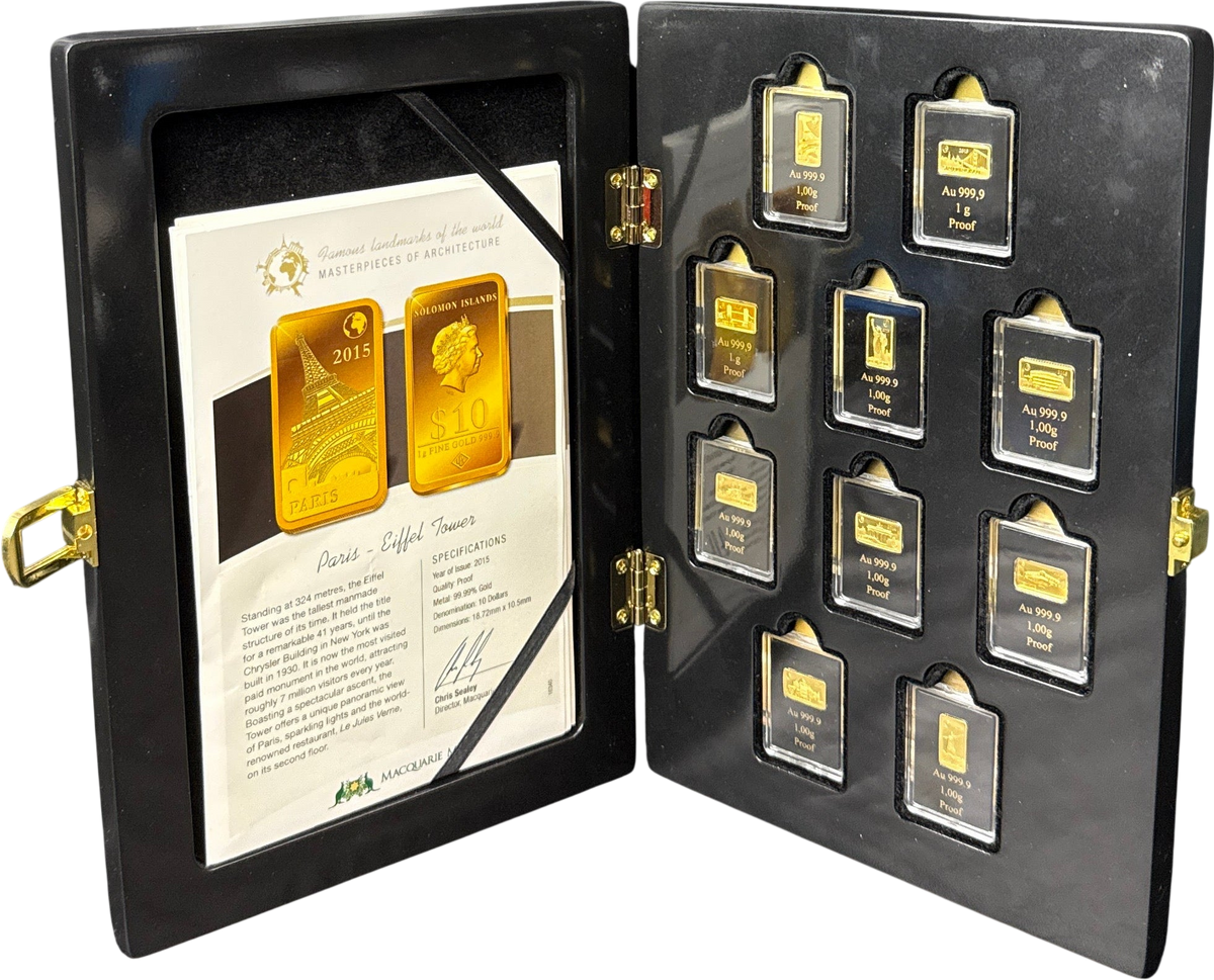 Macquarie Mint Masterpieces of Architecture - 10 Gold Bars