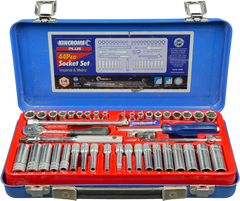Kincrome 44pce Socket Set Imperial and Metrix 1/4 SQ Drive