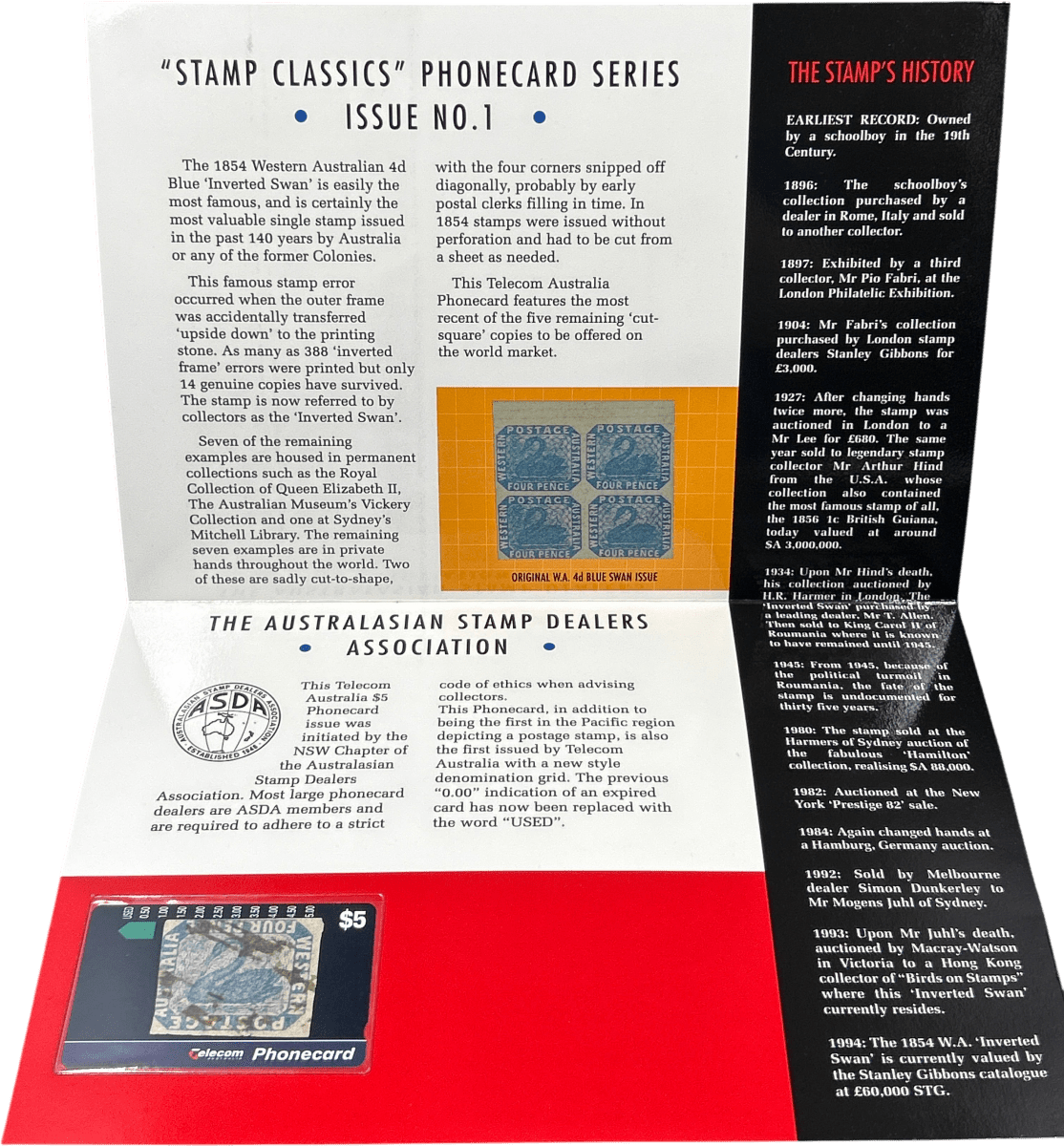 PACS Stamp Classics Phonecard Series 1 Telstra Limited Edition - Mega Cash Sydney