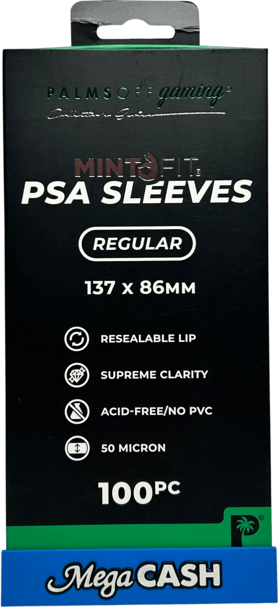 Palms Off Gaming MintFit PSA Sleeves (100 Pack) – Regular Size - Mega Cash Sydney