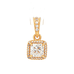 Pandora 14ct Yellow Gold Cubic Zirconia Halo Pendant - Mega Cash Sydney