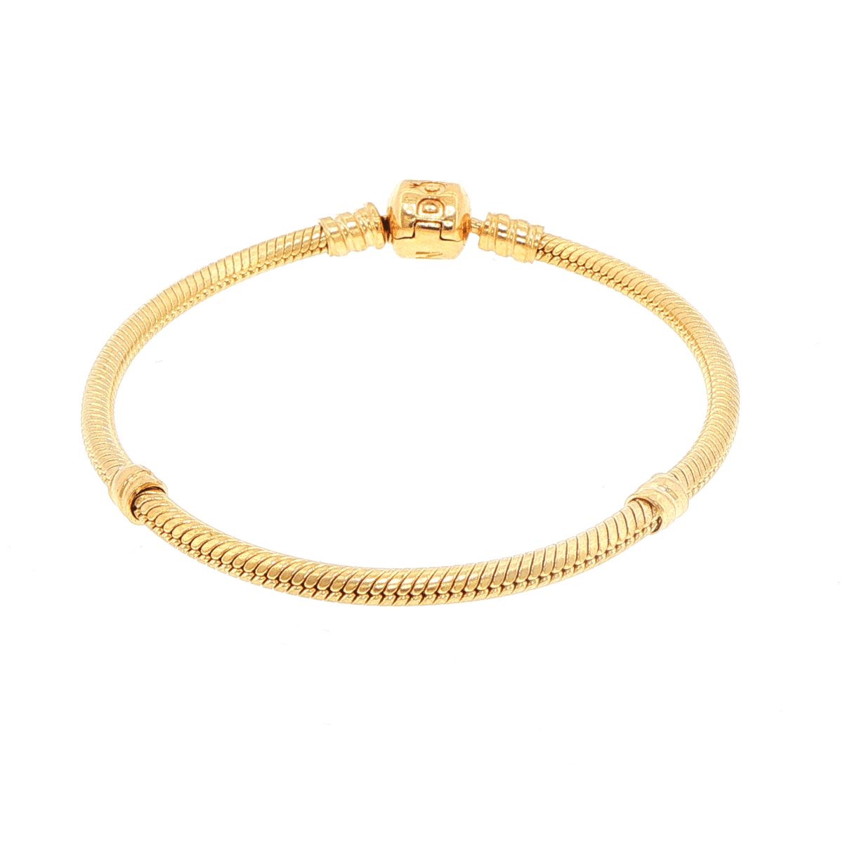 Pandora 14ct Yellow Gold Snake Chain Charm Bracelet - Mega Cash Sydney