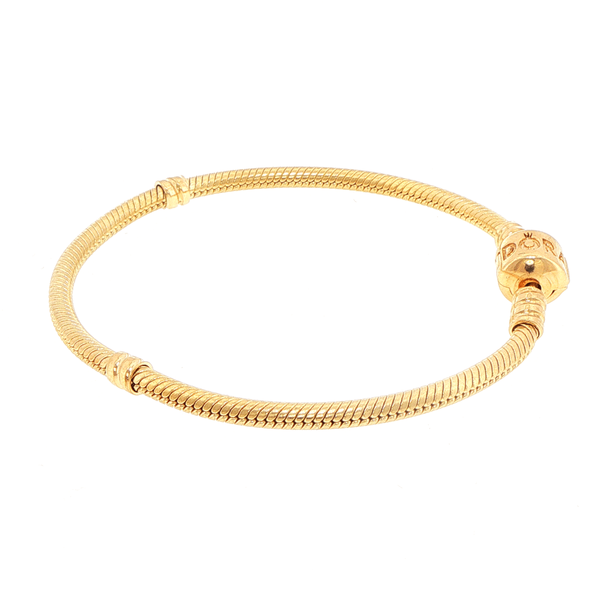 Pandora 14ct Yellow Gold Snake Chain Charm Bracelet - Mega Cash Sydney