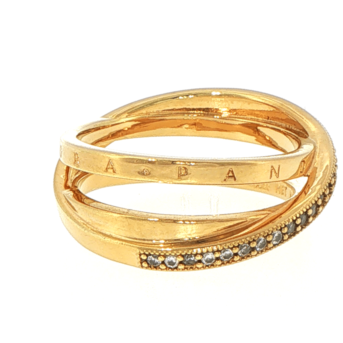 Pandora 14K Plated Crossover Pavé Triple Band Ring 189057C01 - Mega Cash Sydney