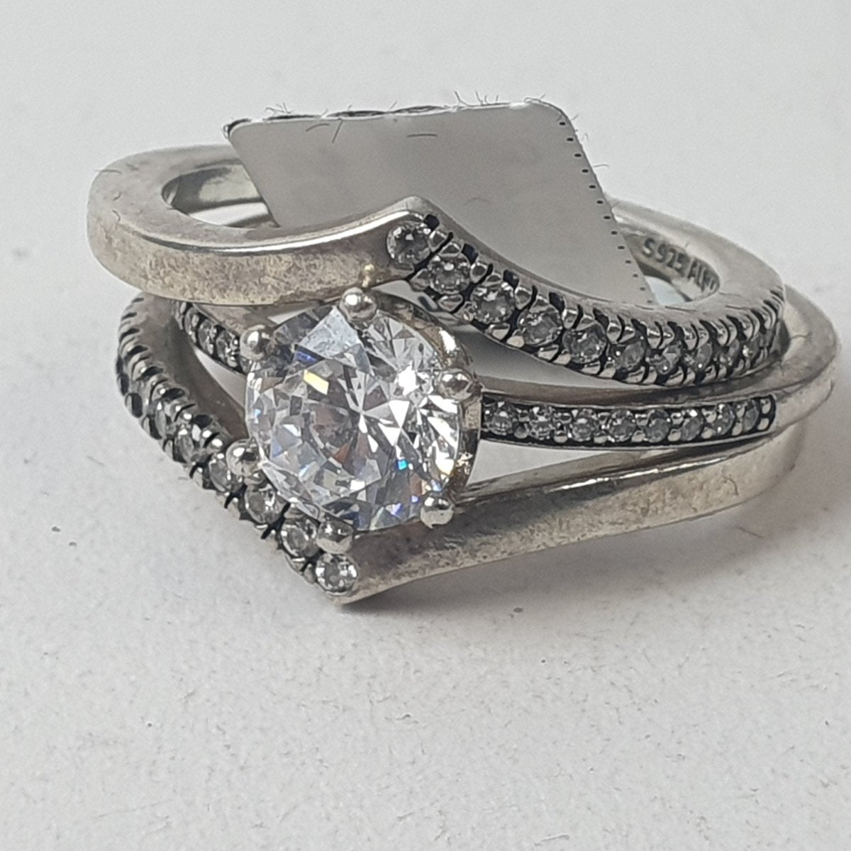 Pandora Silver 3 Ring Set - Size M 1/2 / 6.5 US - Mega Cash Sydney