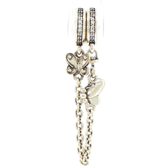 Pandora Silver Butterfly Safety Chain with Crystal Accents - Mega Cash Sydney