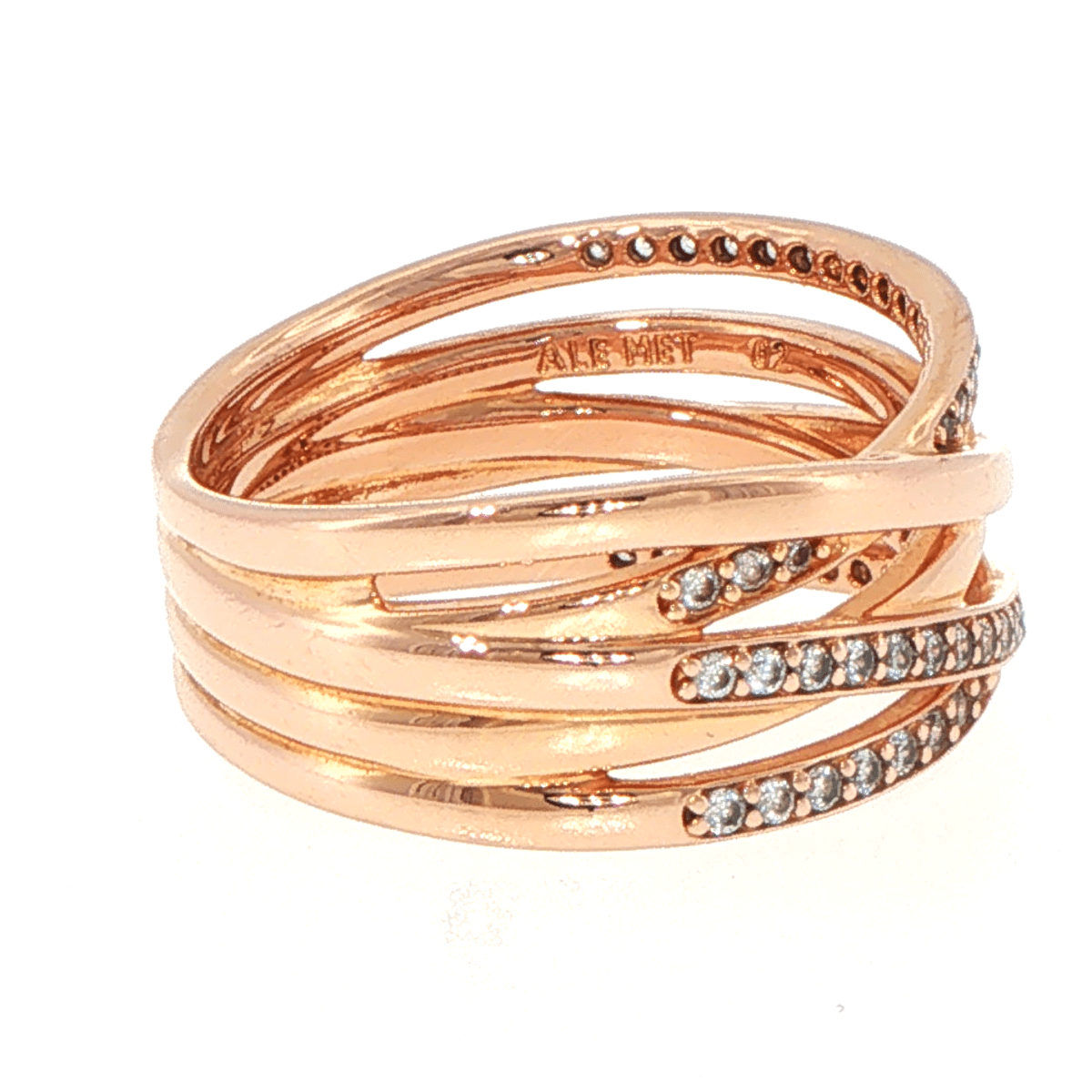 Pandora Sparkling & Polished Lines 14k Rose gold Plated Ring - Mega Cash Sydney