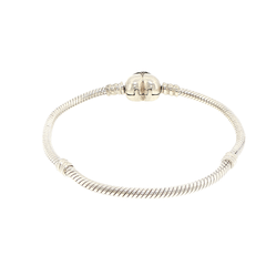 Pandora x Disney Princess Silver Snake Chain Charm Bracelet with Crystal Heart - Mega Cash Sydney