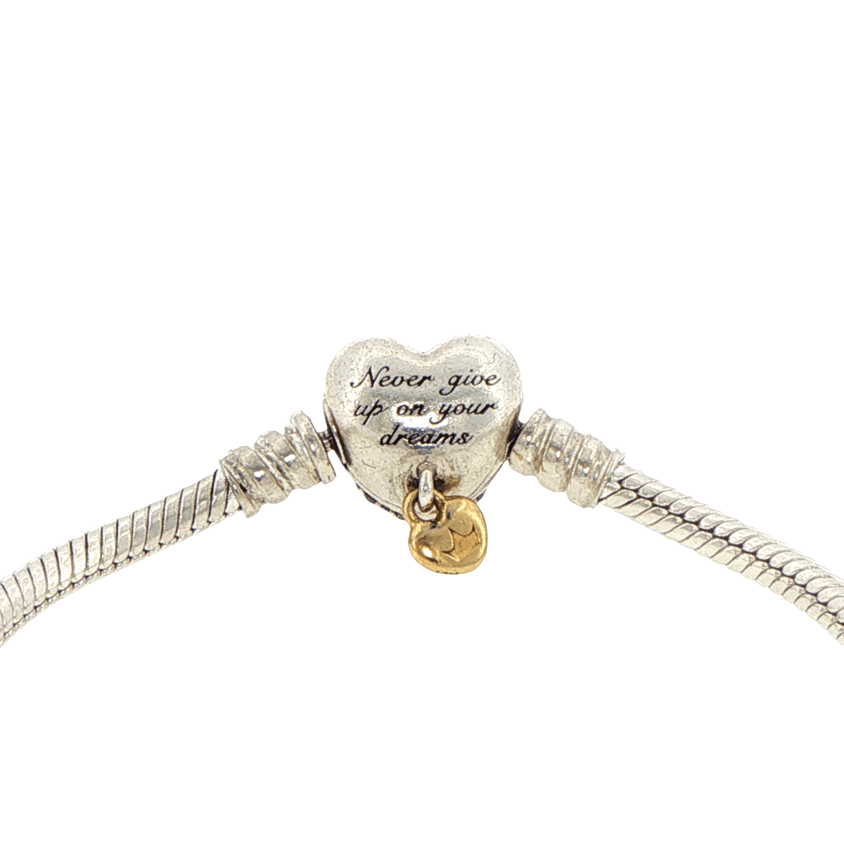 Pandora x Disney Princess Silver Snake Chain Charm Bracelet with Crystal Heart - Mega Cash Sydney