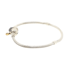 Pandora x Disney Princess Silver Snake Chain Charm Bracelet with Crystal Heart - Mega Cash Sydney