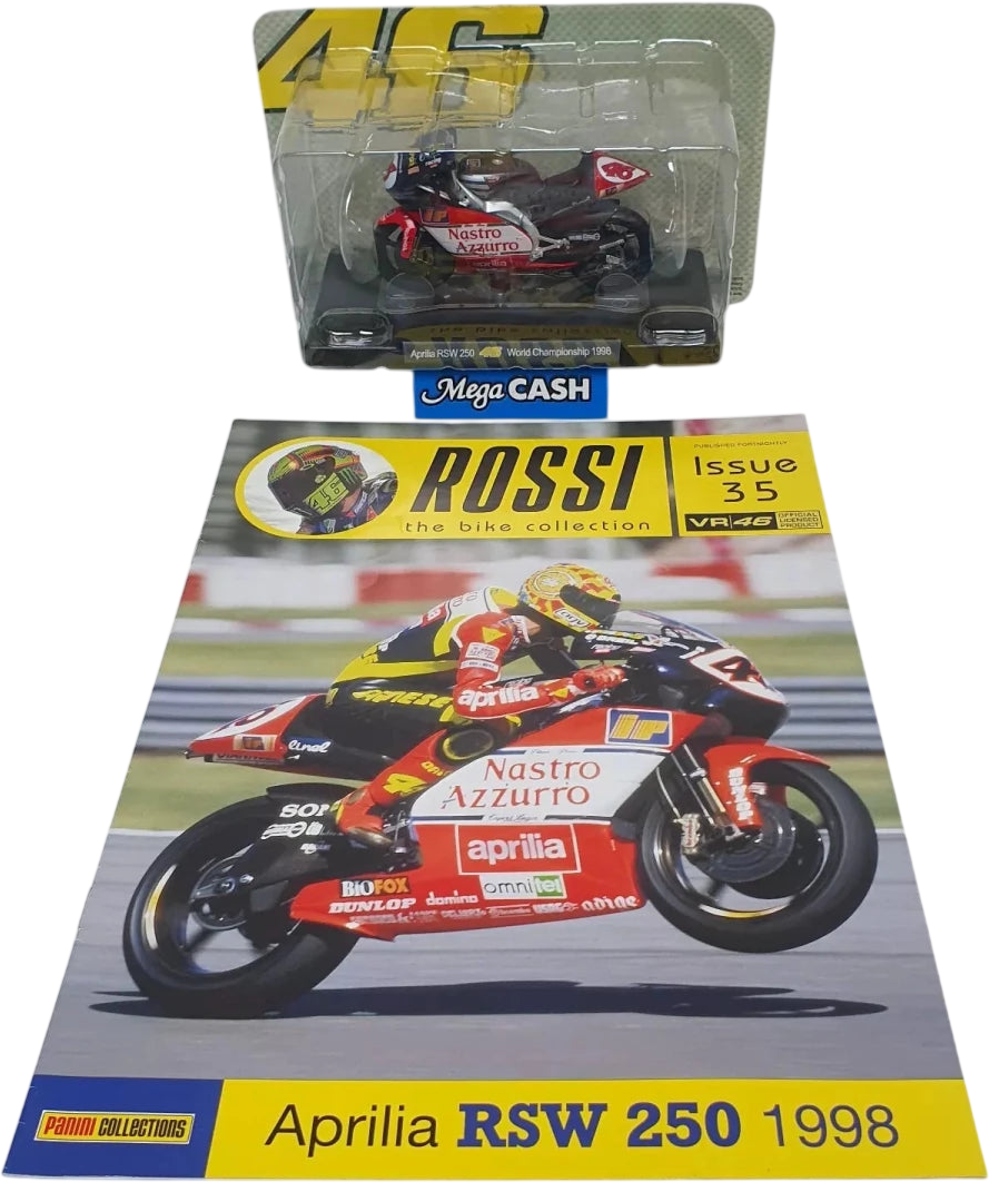 Panini Collectables - Rossi Bike Collection - No 35 - Aprilia RSW 250 1998 - Mega Cash Sydney