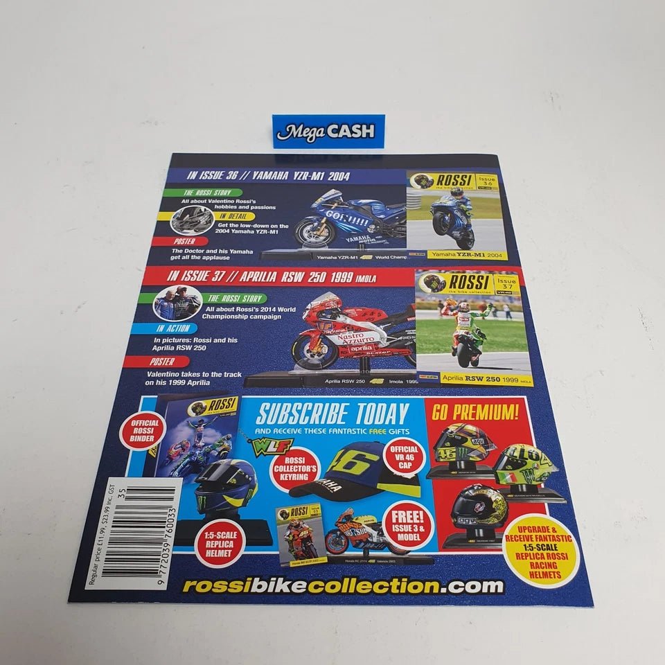 Panini Collectables - Rossi Bike Collection - No 35 - Aprilia RSW 250 1998 - Mega Cash Sydney