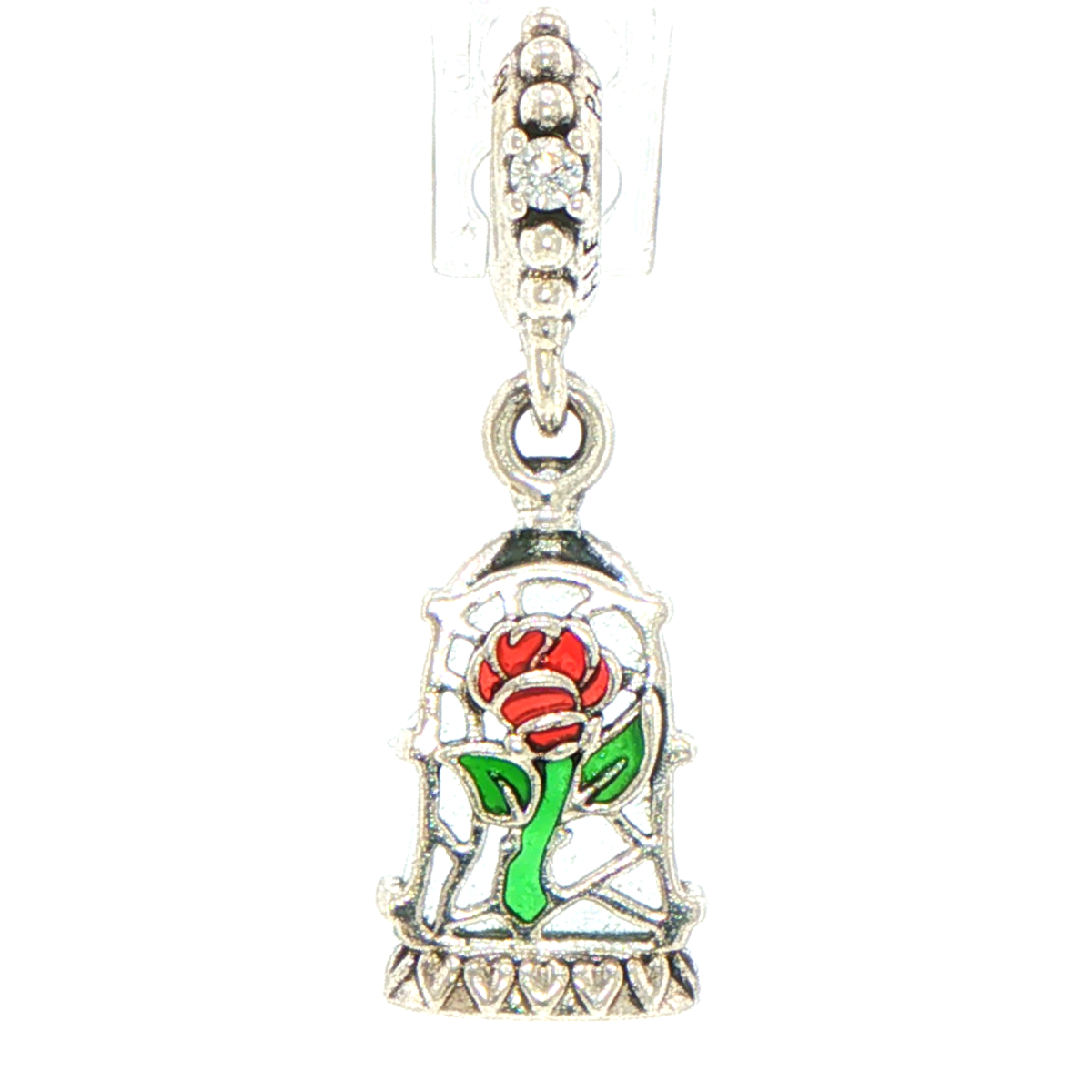 Panodra x Disney Beauty and the Beast Silver Enchanted Rose Charm 79004C01 - Mega Cash Sydney