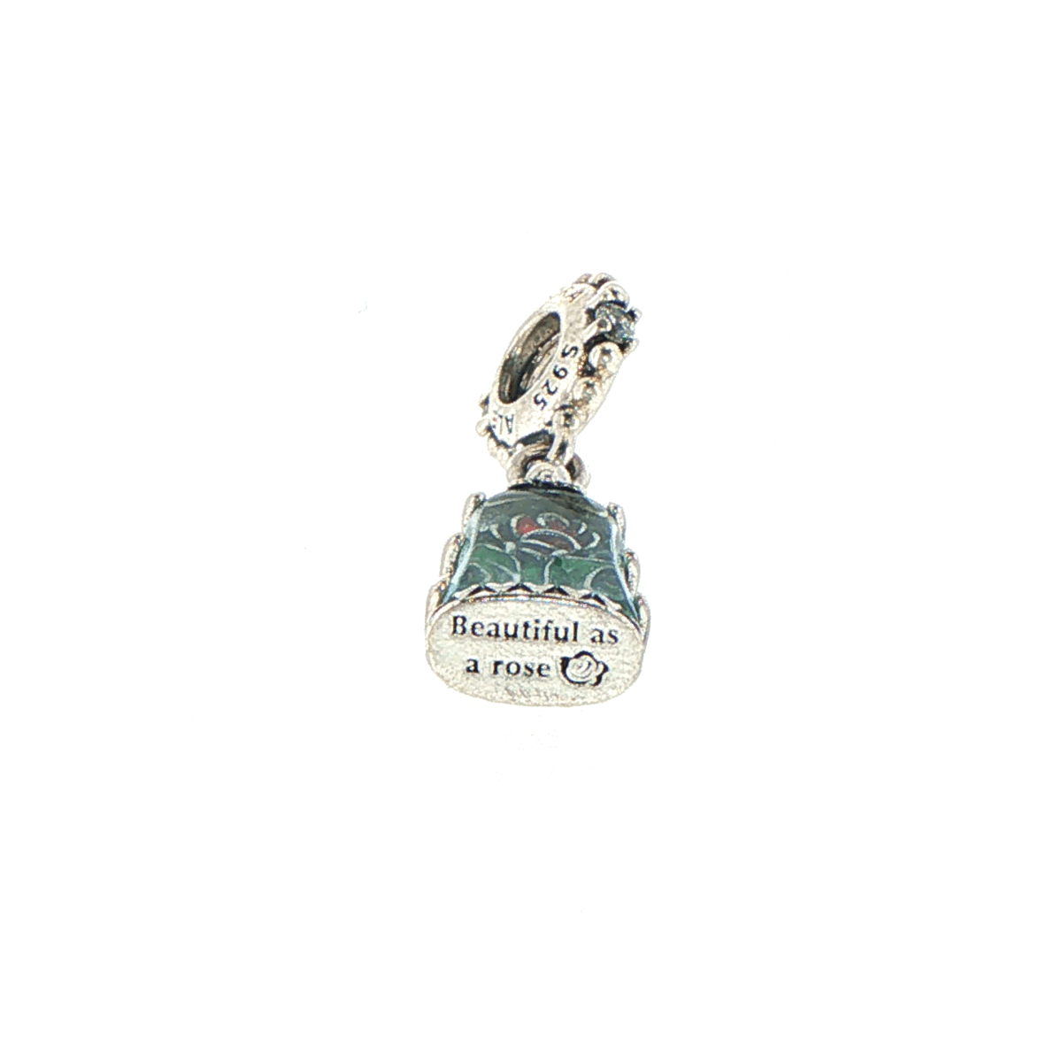 Panodra x Disney Beauty and the Beast Silver Enchanted Rose Charm 79004C01 - Mega Cash Sydney