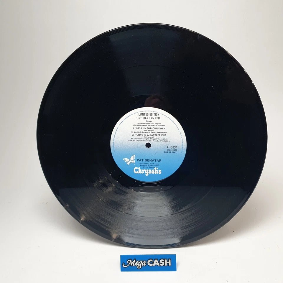 PAT BENATAR - "Love is a Battlefield" - SINGLE RECORD 12" - Chrysalis – X 13134 - Mega Cash Sydney