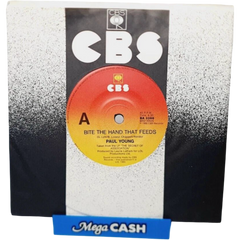 PAUL YOUNG - "Bite the Hand that Feeds" - RECORD - Vinyl 7" - RARE