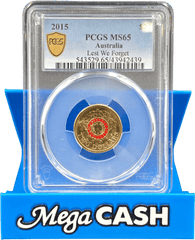 PCGS MS65 - 2015 Lest We Forget $2 Coin - Mega Cash Sydney