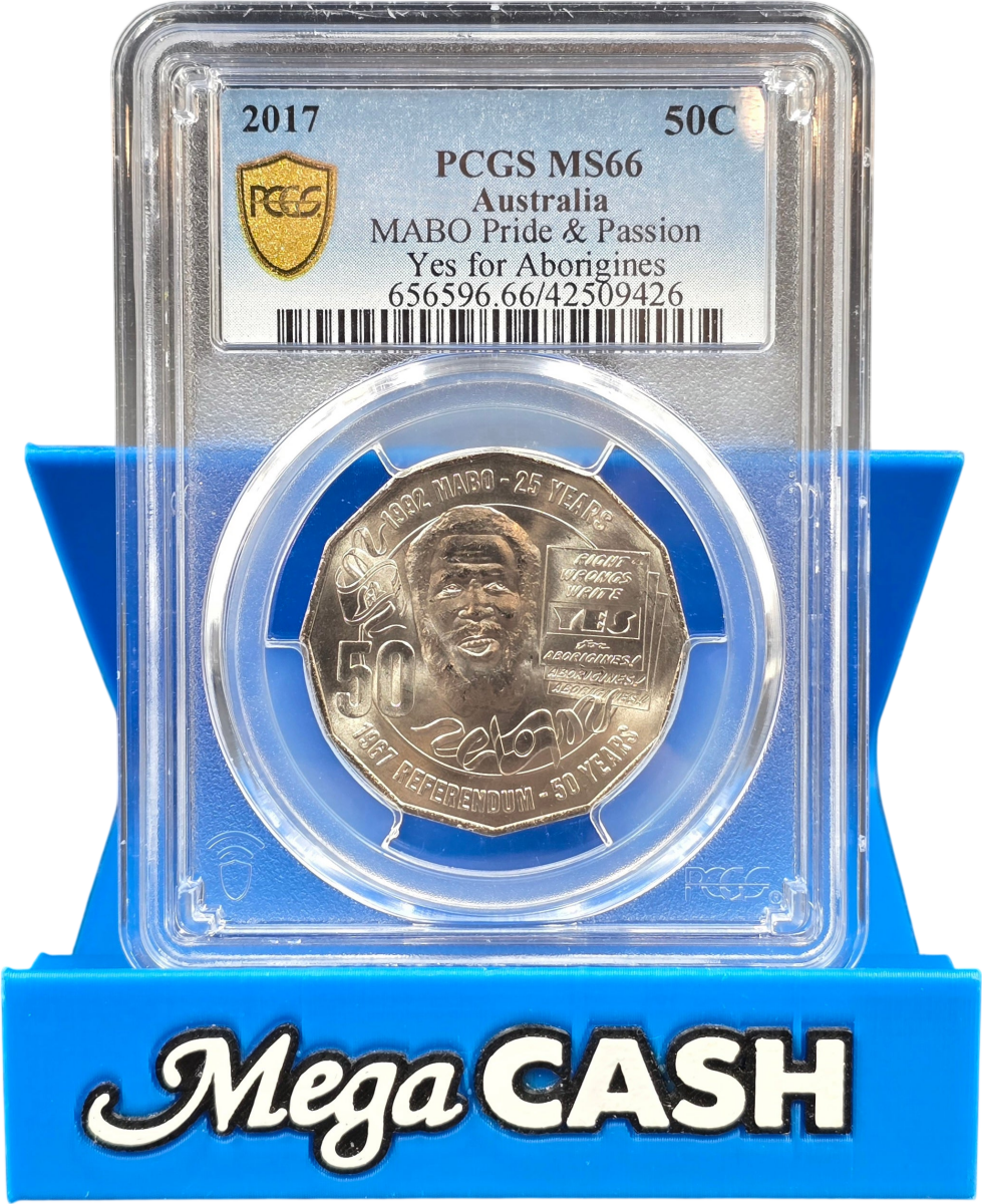 PCGS MS66 - 2017 MABO Pride 50c - Mega Cash Sydney