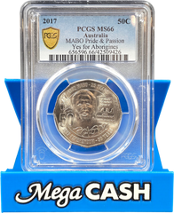 PCGS MS66 - 2017 MABO Pride 50c - Mega Cash Sydney