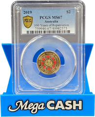 PCGS MS67 - 100 Years Of Repatriation $2 Coin - Mega Cash Sydney