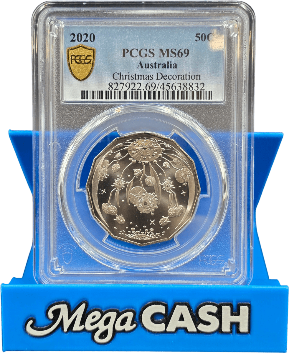 PCGS MS69 - 2020 Christmas Decoration 50c - Mega Cash Sydney