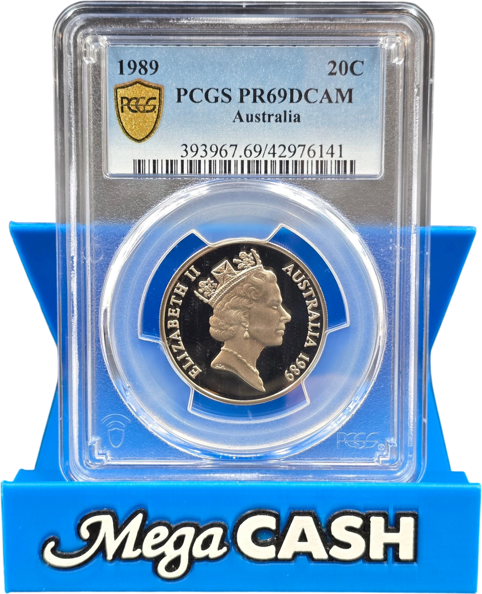 PCGS PR69DCAM - 1989 Australian 20c - Mega Cash Sydney