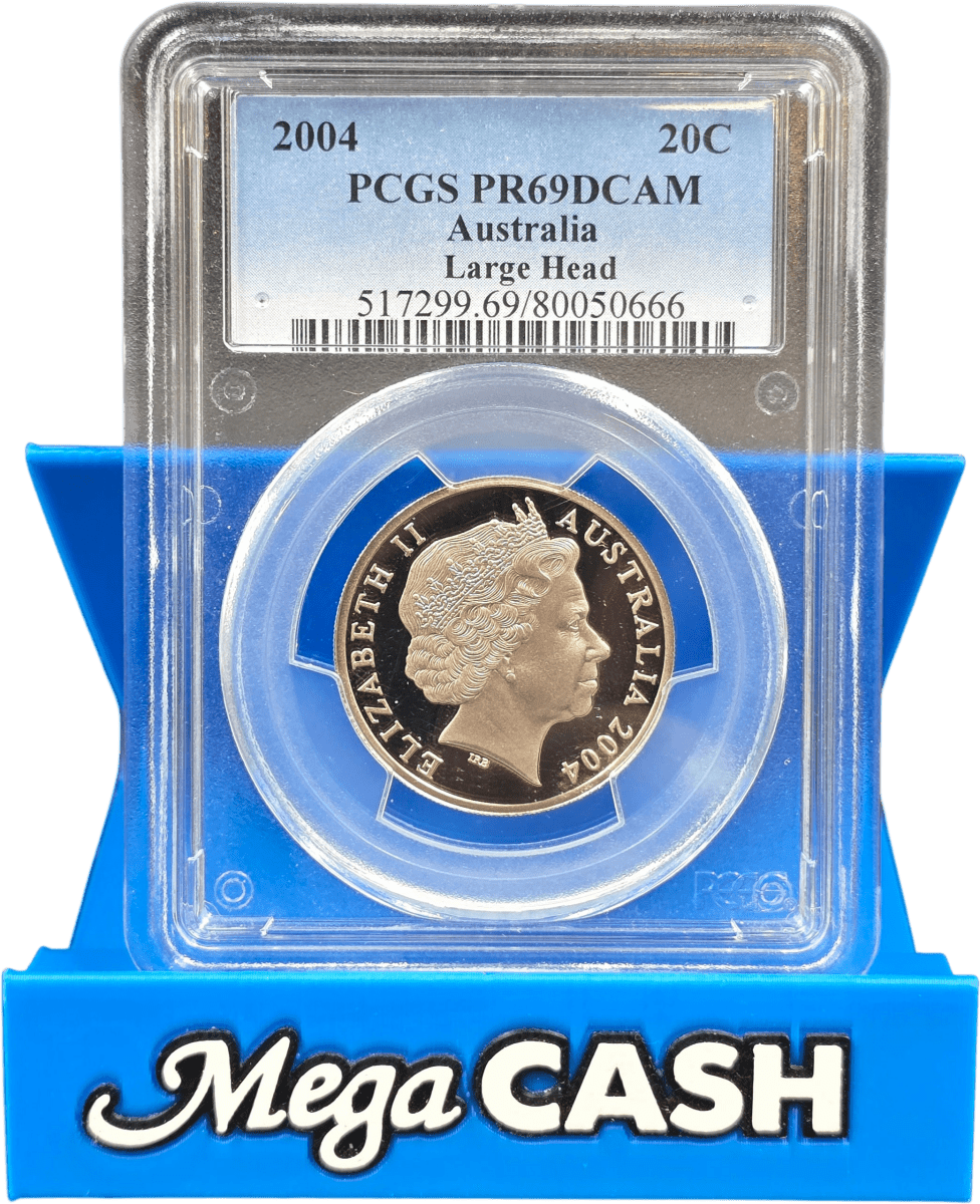 PCGS PR69DCAM - 2004 Large Head 20c - Mega Cash Sydney