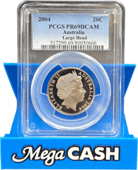PCGS PR69DCAM - 2004 Large Head 20c - Mega Cash Sydney