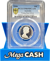 PCGS PR69DCAM - 2006 Young Bust Silver 10c - Mega Cash Sydney