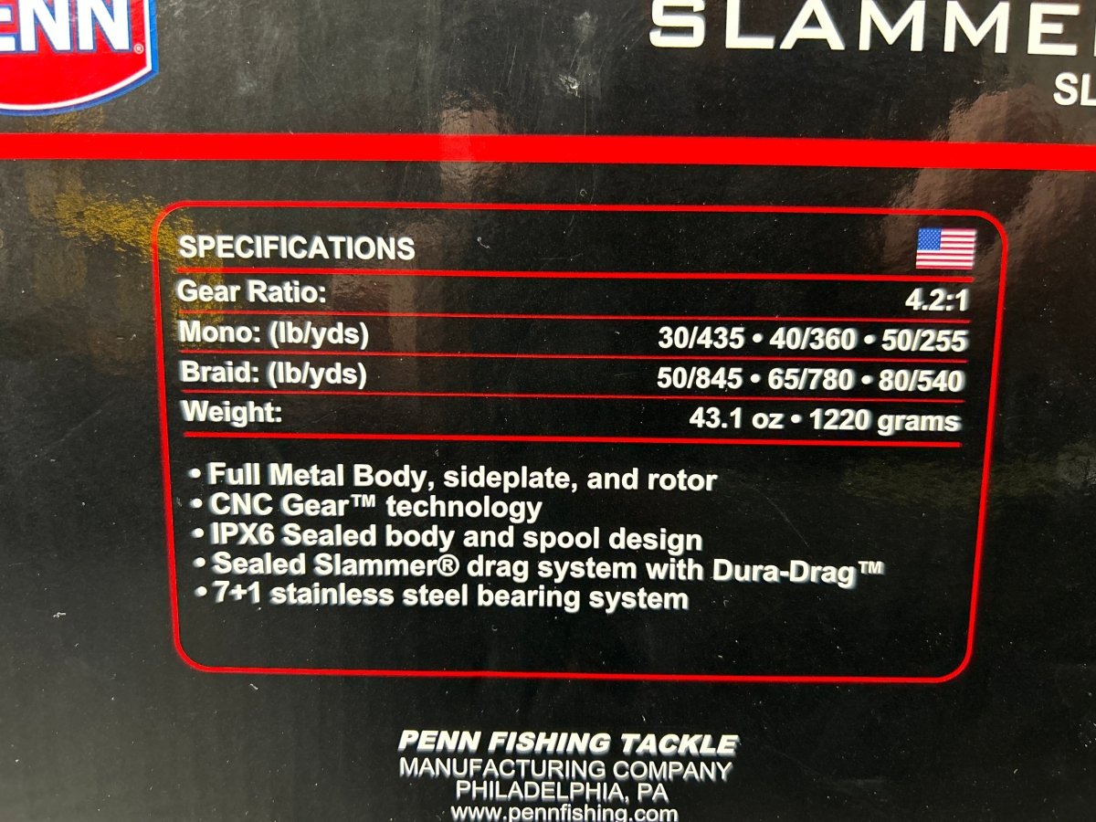 PENN Slammer III 4:2:1 Spin Reel - SLAIII10500 - Mega Cash Sydney