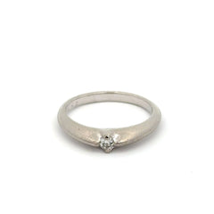 Platinum Minimalist Diamond Solitaire Ring - Mega Cash Sydney