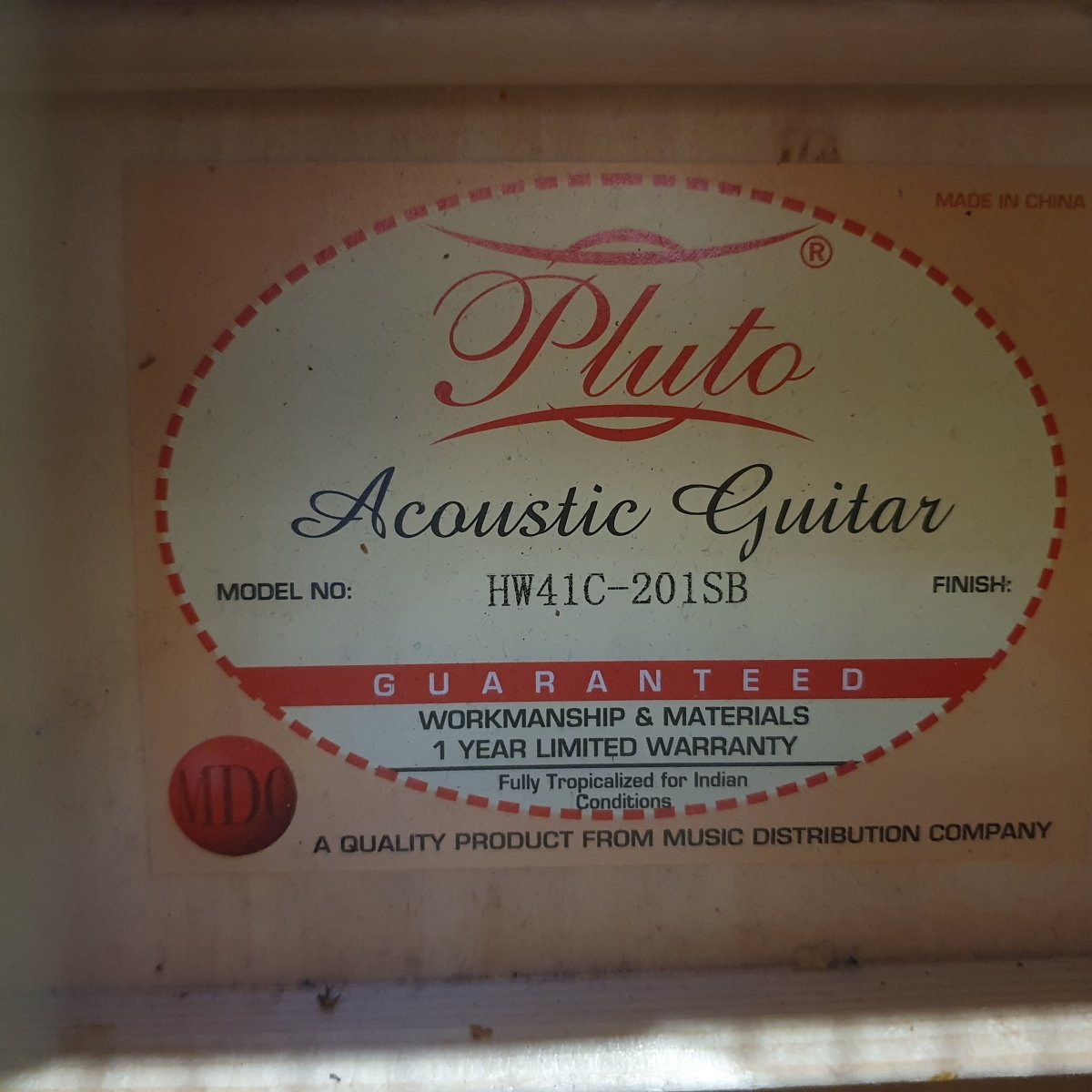 PLUTO - HW41C - 201SB - ACOUSTIC GUITAR with Soft Bag - Mega Cash Sydney