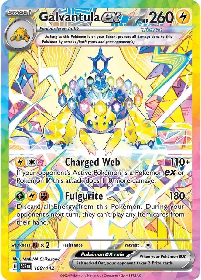 Pokémon 168/142 Galvantula ex (Special Illustration Rare), Stellar Crown - Mega Cash Sydney