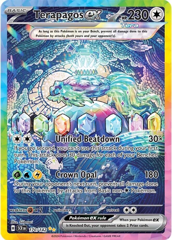 Pokémon 170/142 Terapagos ex (Special Illustration Rare), Stellar Crown - Mega Cash Sydney