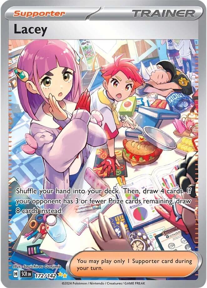 Pokémon 172/142 Lacey (Special Illustration Rare), Stellar Crown - Mega Cash Sydney
