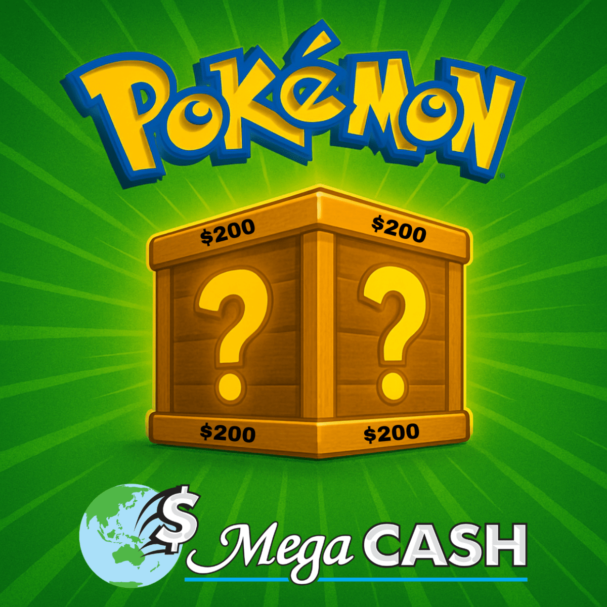 **POKEMON $200 MYSTERY BOX - GREEN TIER ** - Mega Cash Sydney