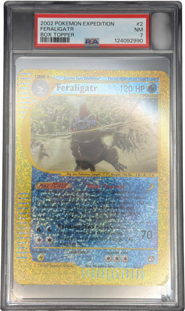 Pokemon 2002 Expedition Fergaligatr box topper PSA 7 - Mega Cash Sydney