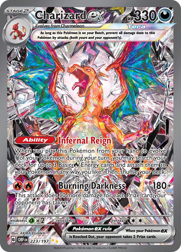 Pokémon 223/197 Charizard ex (Special Illustration Rare), Obsidian Flames - Mega Cash Sydney