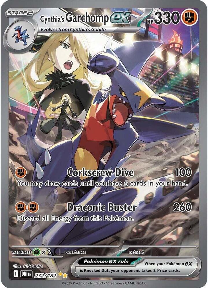 Pokémon 232/182 Cynthia's Garchomp ex (Special Illustration Rare), Destined Rivals - Mega Cash Sydney