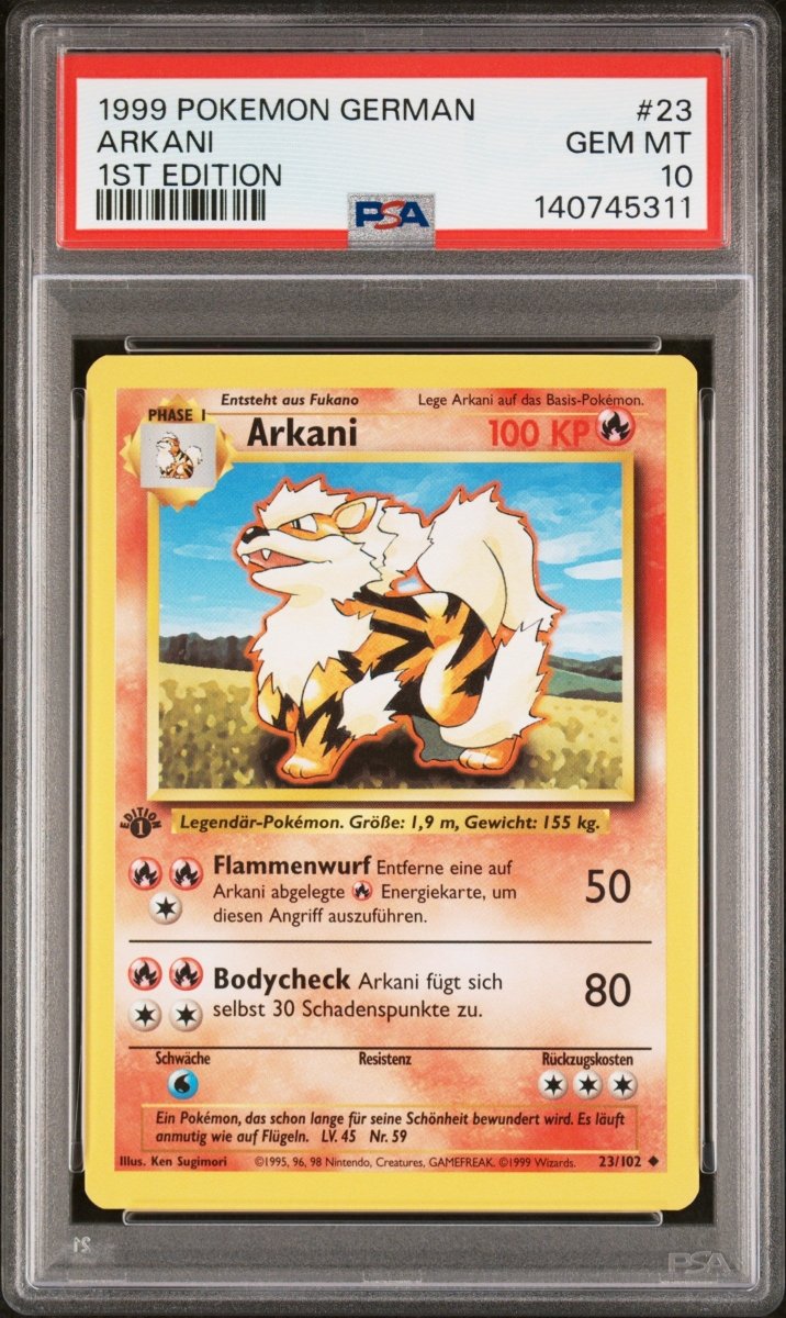 Pokemon - Arkani 1st edition 23/102 PSA 10 - Mega Cash Sydney