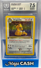 Pokémon - BGS 7.5 1ST Edition Dragonite Holo 4/62 Fossil - Mega Cash Sydney
