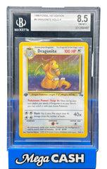 Pokémon BGS 8.5 1ST Edition Dragonite Holo Fossil 4/62 - Mega Cash Sydney