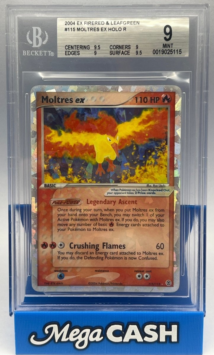 Pokémon - BGS 9 Moltres Ex 115/112 Ex Fire Red & Leaf Green - Mega Cash Sydney