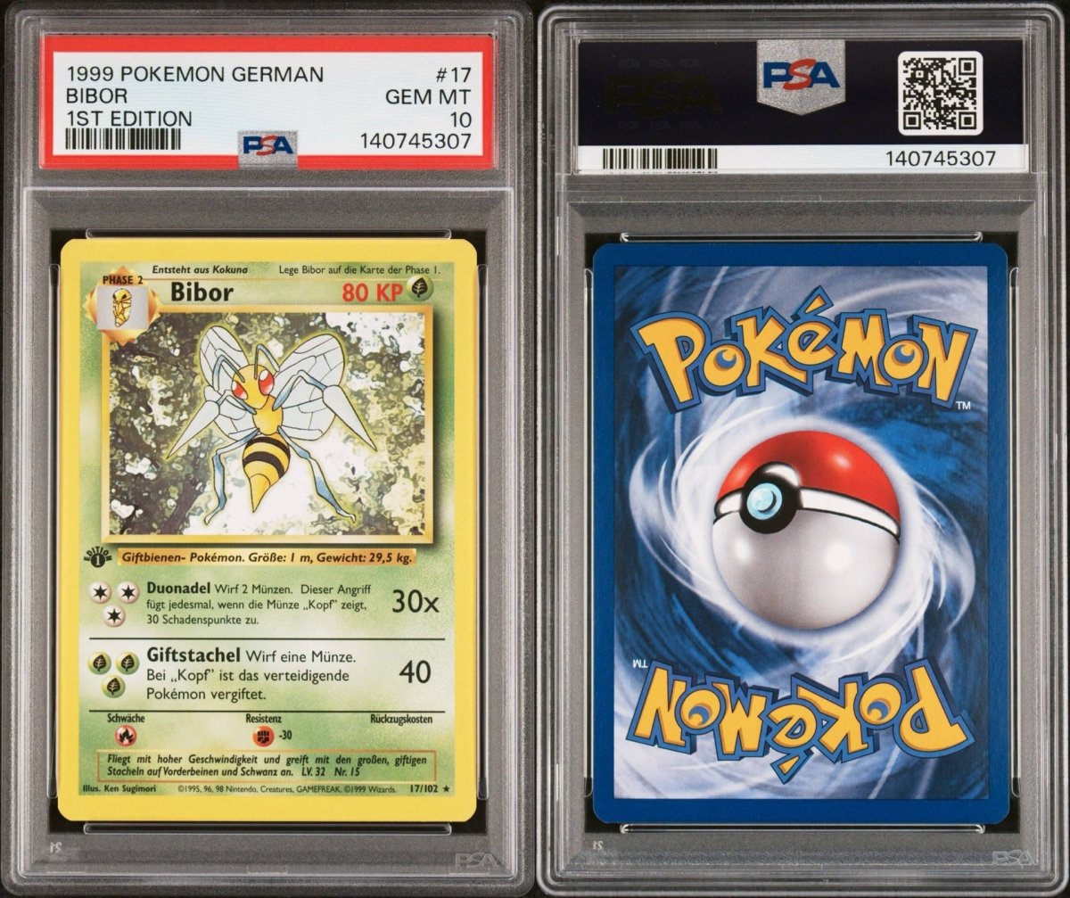 Pokemon - Bibor (Beedrill) - 17/102 PSA 10 Base Set 1st Edition (GERMAN) - Mega Cash Sydney