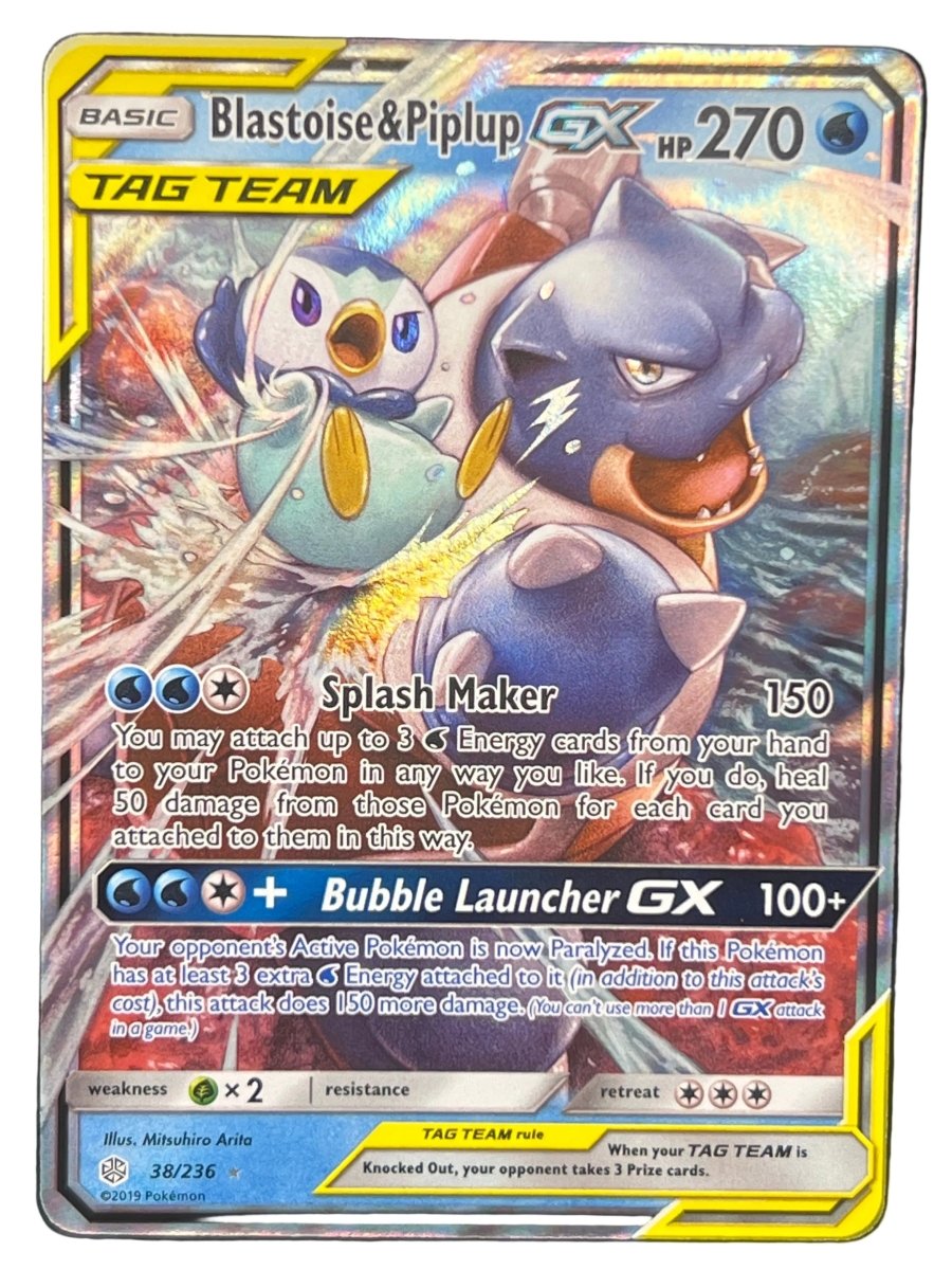 Pokémon - Blastoise & Piplup GX 38/236 Cosmic Eclipse - Mega Cash Sydney