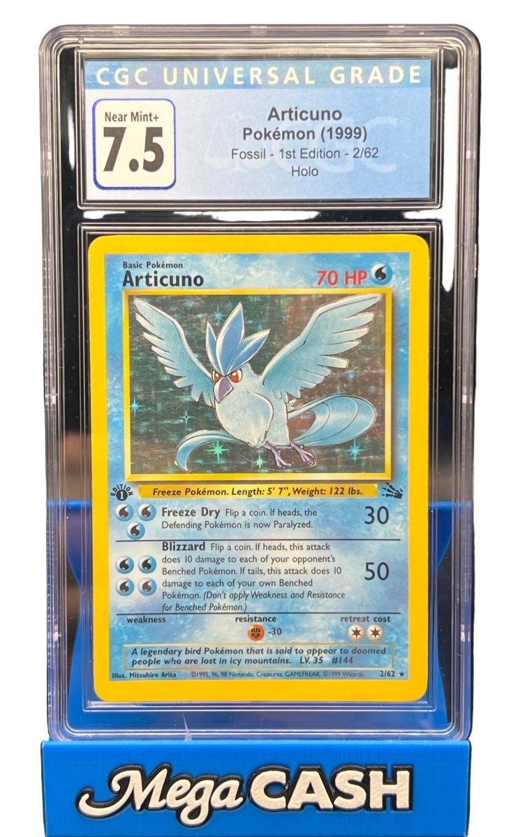 Pokémon - CGC 7.5 - 1ST Edition Articuno Holo - 2/62 Fossil - Mega Cash Sydney