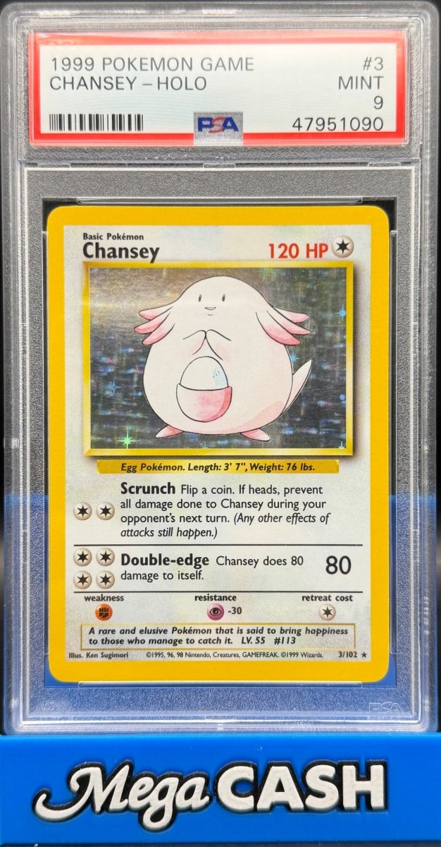 Pokémon - Chansey 3/102 Holo PSA 9 - Mega Cash Sydney